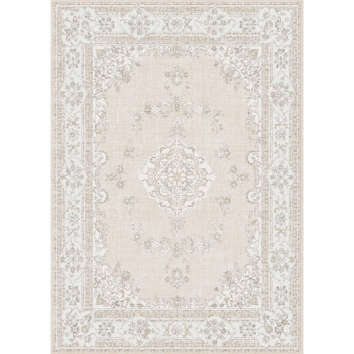 Soft Pink Rug for Girls Room: 5x8 Vintage Washable Carpet Bedroom Nursery