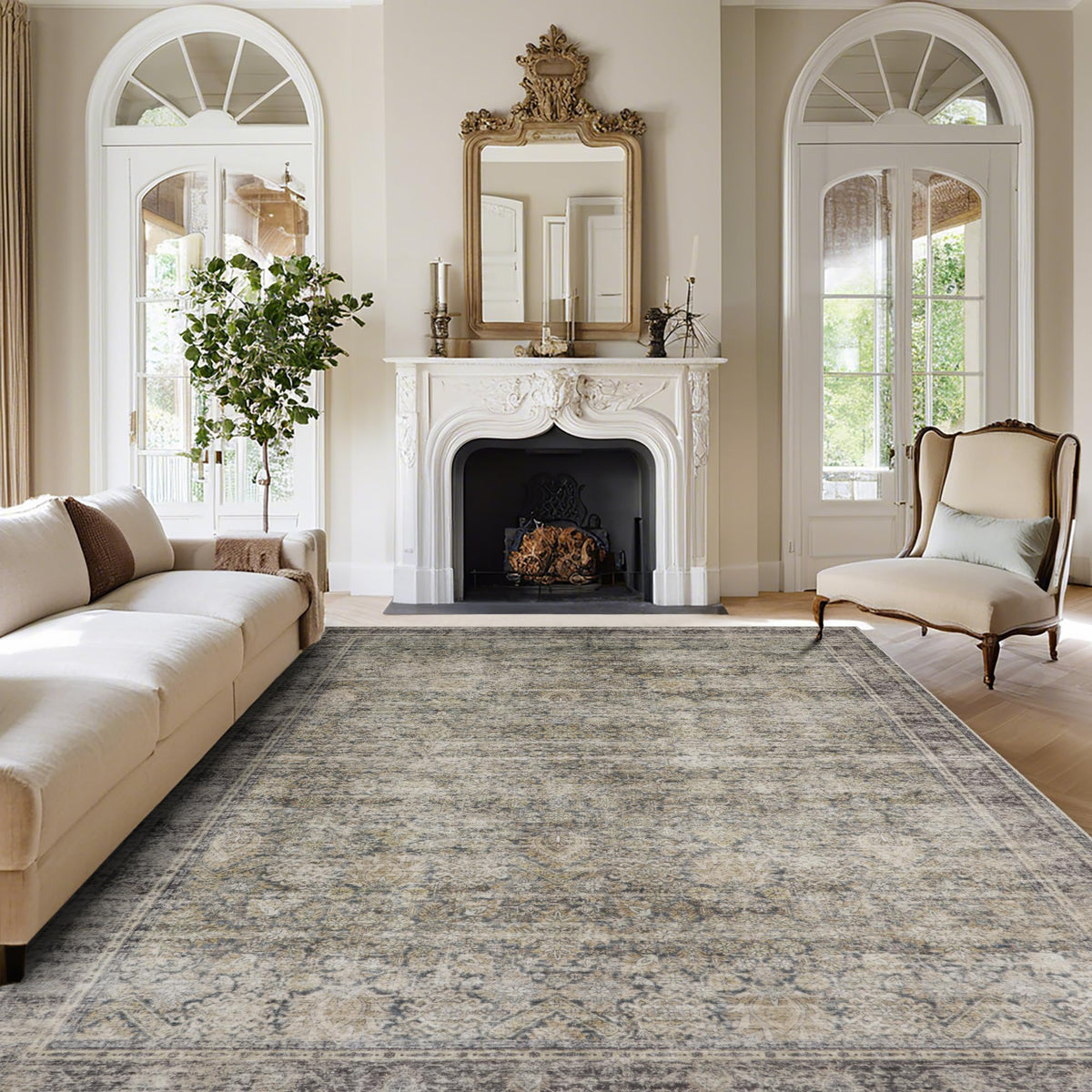 Washable Rugs 5x7 Area Rugs for Living Room,Bedroom,Dining Room Carpet