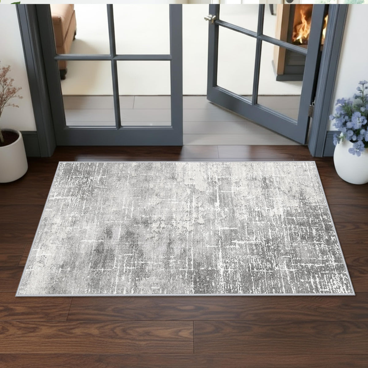 Hallway Washable Runner Rug - 2x10 Kitchen Rugs Entryway Rug Runner Vintage Soft Floor Mat Non Slip Indoor Farmhouse Carpet for Bathroom Living Room Bedroom (2 X 10, Beige)