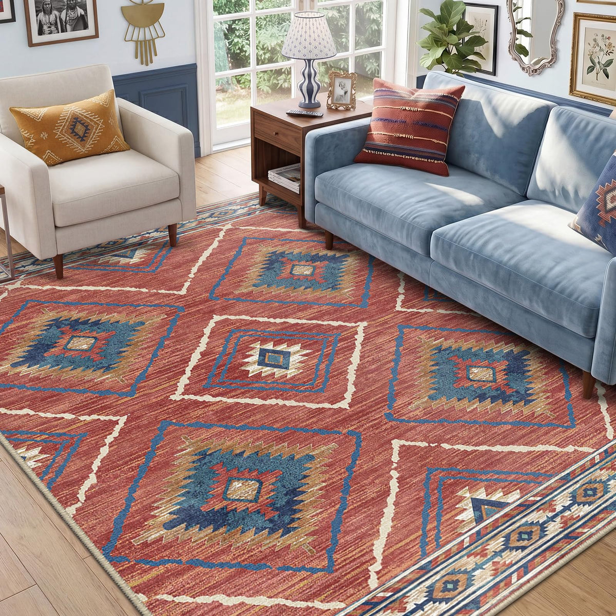BESTSWEETIE 5'x7' Washable Area Rug for Living Room Bedroom Black
