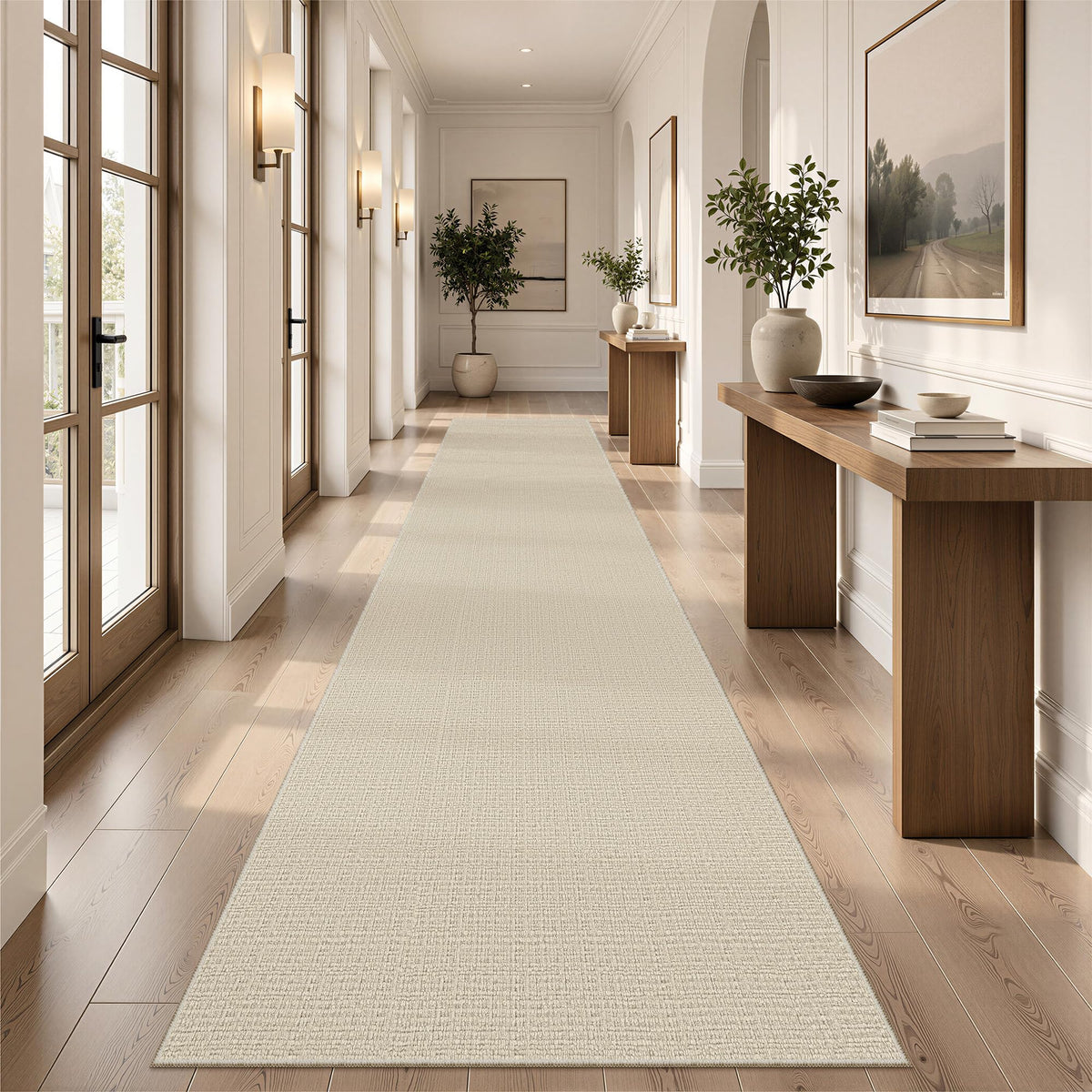 Valenrug Washable Rugs 5x7, Non Slip Large Area Rugs for Living Room, Beige