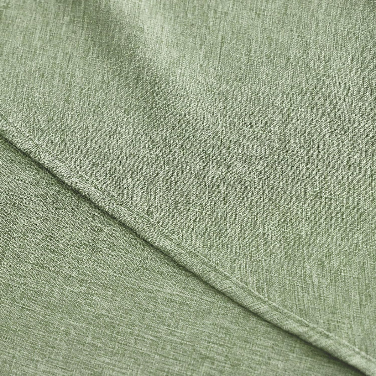 Decorelia Faux Linen Round Tablecloths 60 inch, Waterproof Decorative Washable Texture Rustic Circle Table Cloth Cover for Dining Kitchen Party Farmhouse Outdoor(Round (2-4 Seats),Sage Green)