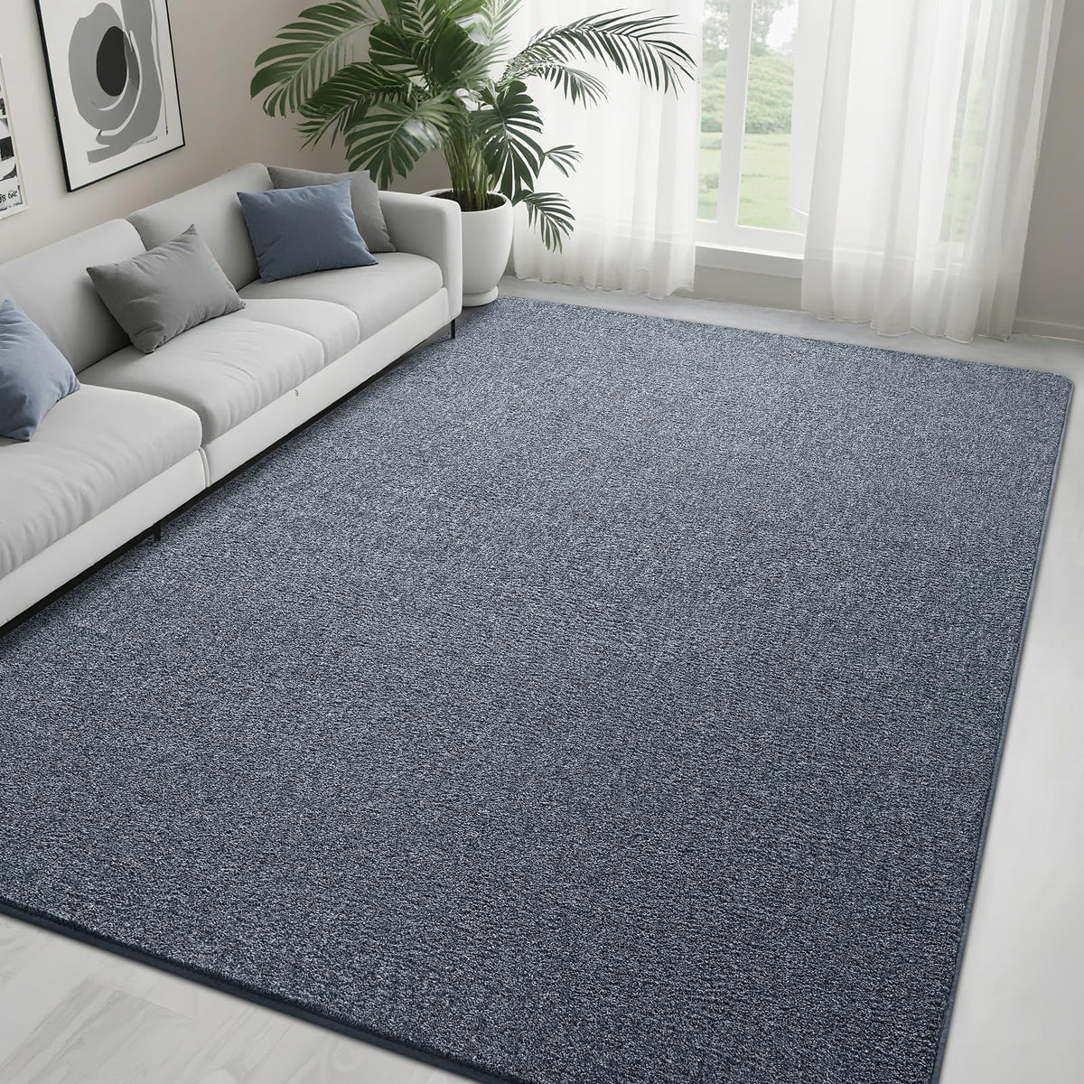 5x7 Black Area Rug Modern Aesthetic Minimalist