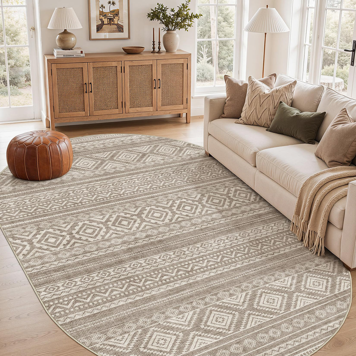 cotiled Boho 5x7 Area Rugs for Living Room: Soft Moroccan Washable Rug