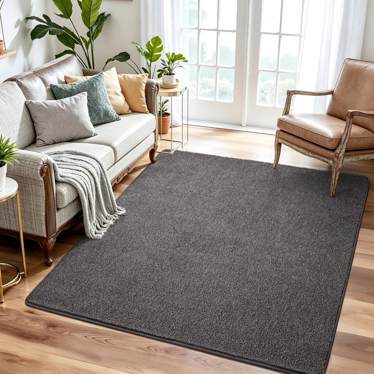 Keeko 4x6 Area Rugs for Living Room,Soft Washable Memory Foam Bedroom Rug
