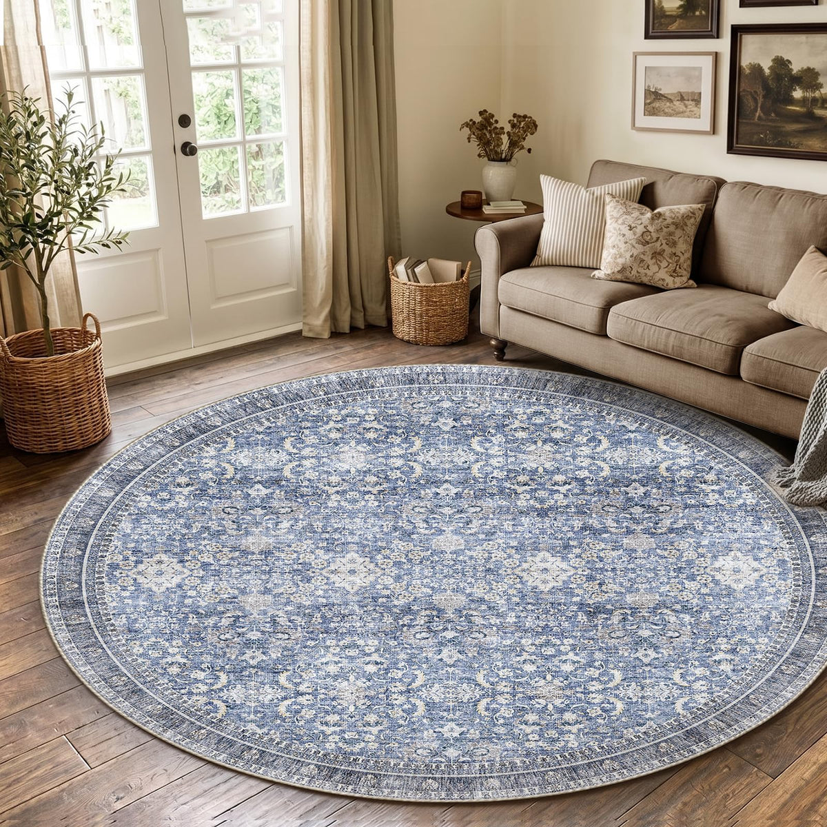 Sasttie 4x6 Area Rugs, Ultra-Soft Washable Rug for Living Room, Beige