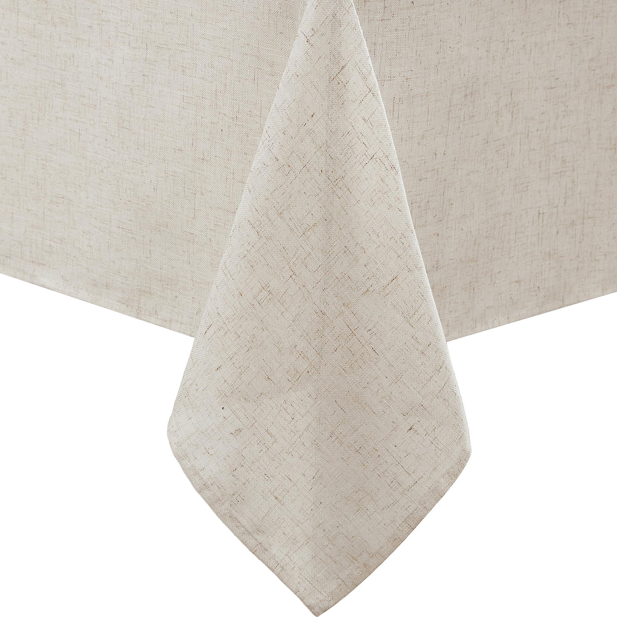 Laura Ashley Dothan Linen Blend Tablecloth, 60" x 84", Taupe