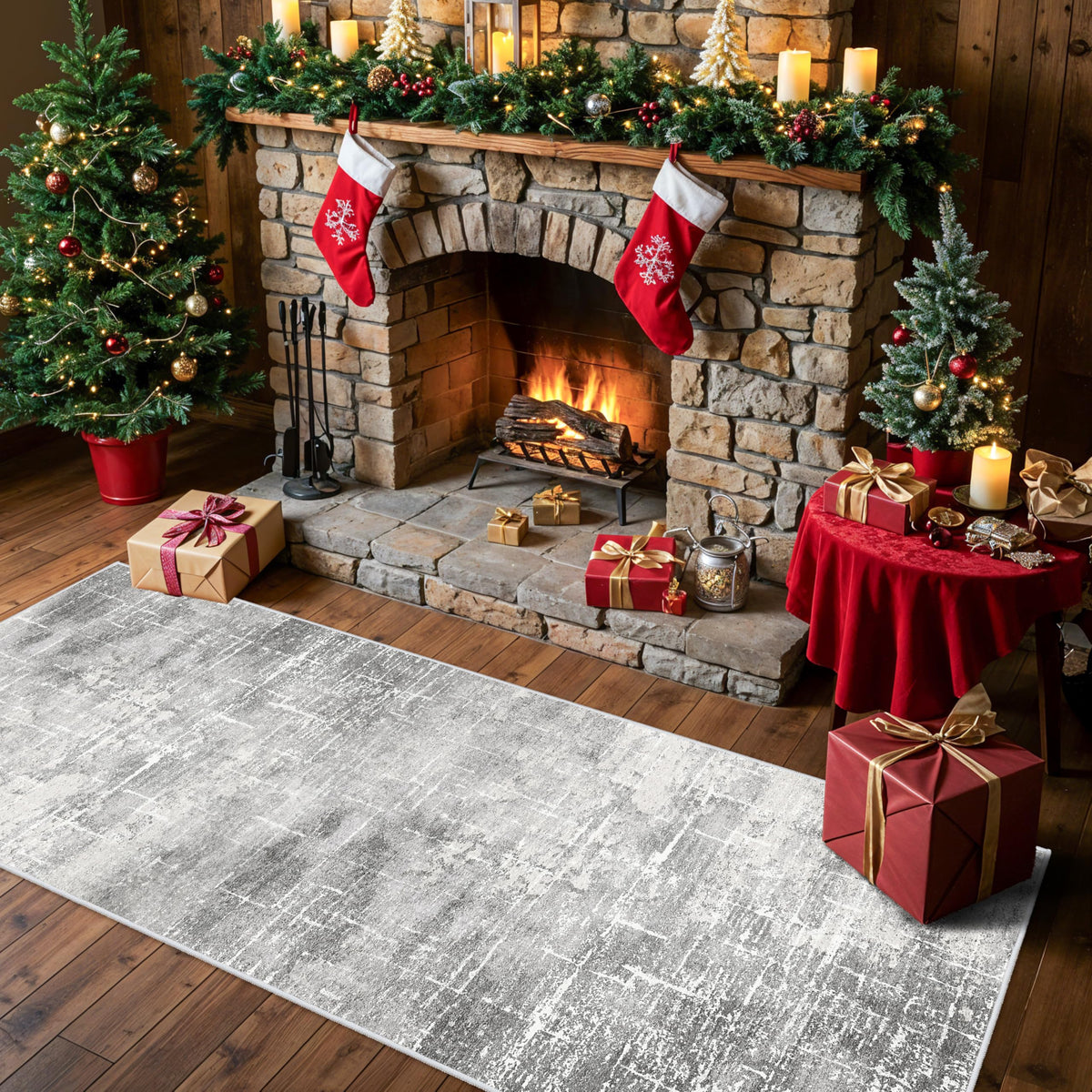 Hallway Washable Runner Rug - 2x10 Kitchen Rugs Entryway Rug Runner Vintage Soft Floor Mat Non Slip Indoor Farmhouse Carpet for Bathroom Living Room Bedroom (2 X 10, Beige)