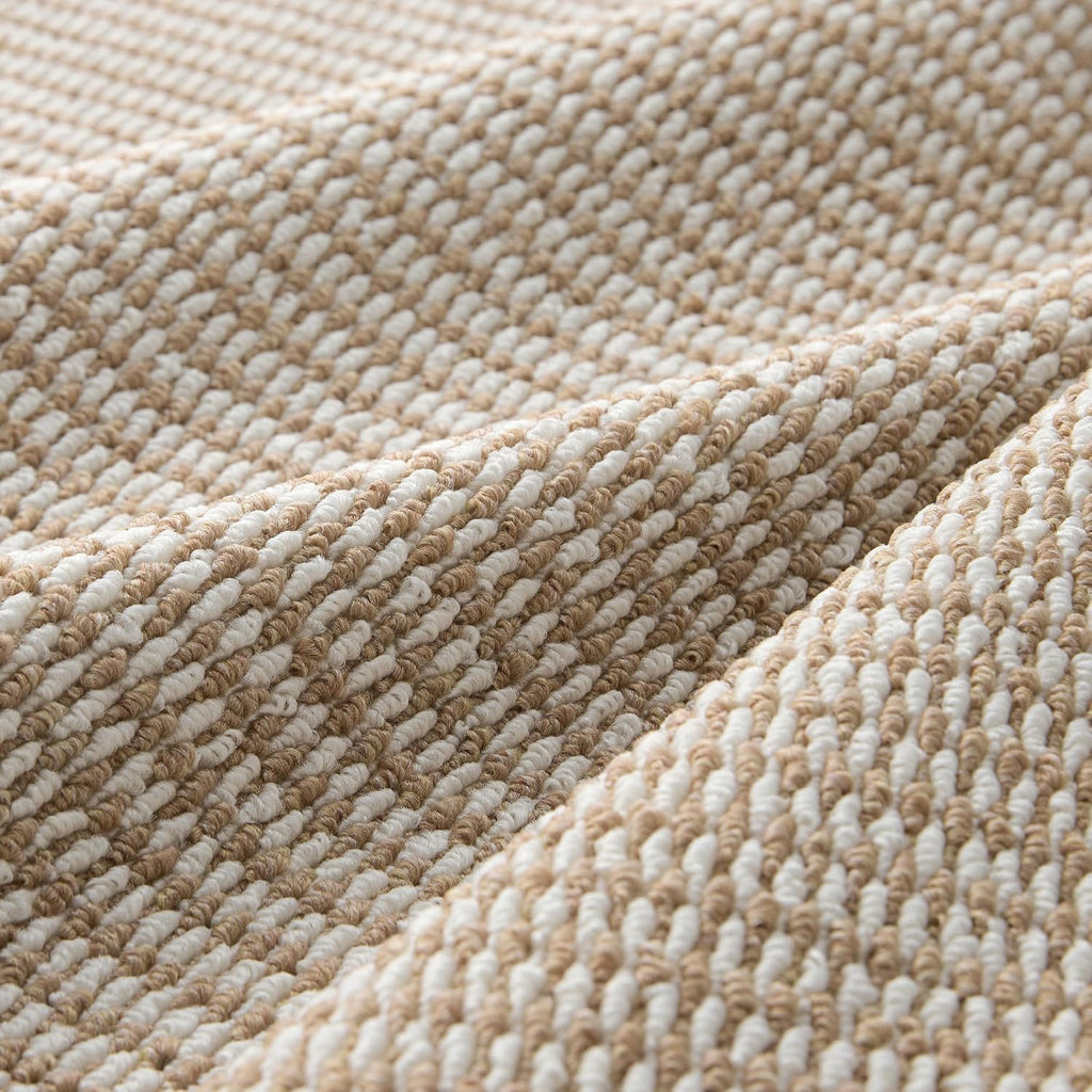 Bedsure 9x12 Faux Wool Area Rug for Living Room, Machine Washable, Beige