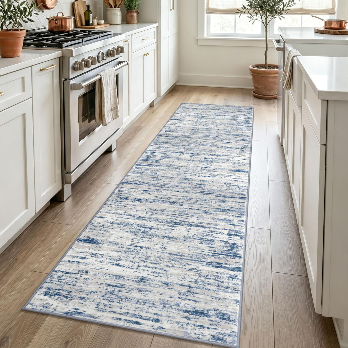 Lansny Abstract 2x3 Area Rug Small Washable Entryway Rug Non Slip Door Mat