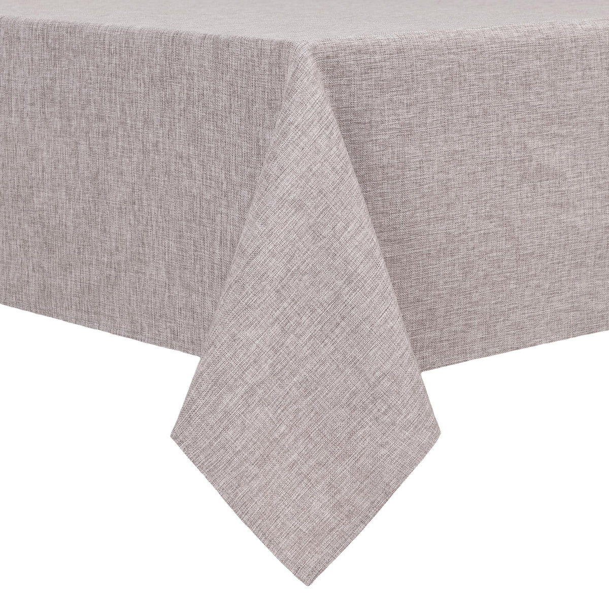 Hiasan Beige Faux Linen Rectangle Tablecloth 54 x 80 Inch for Dining Room