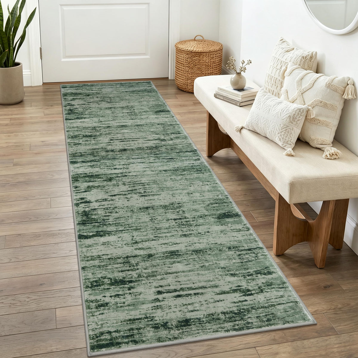Lansny Abstract 2x3 Area Rug Small Washable Entryway Rug Non Slip Door Mat