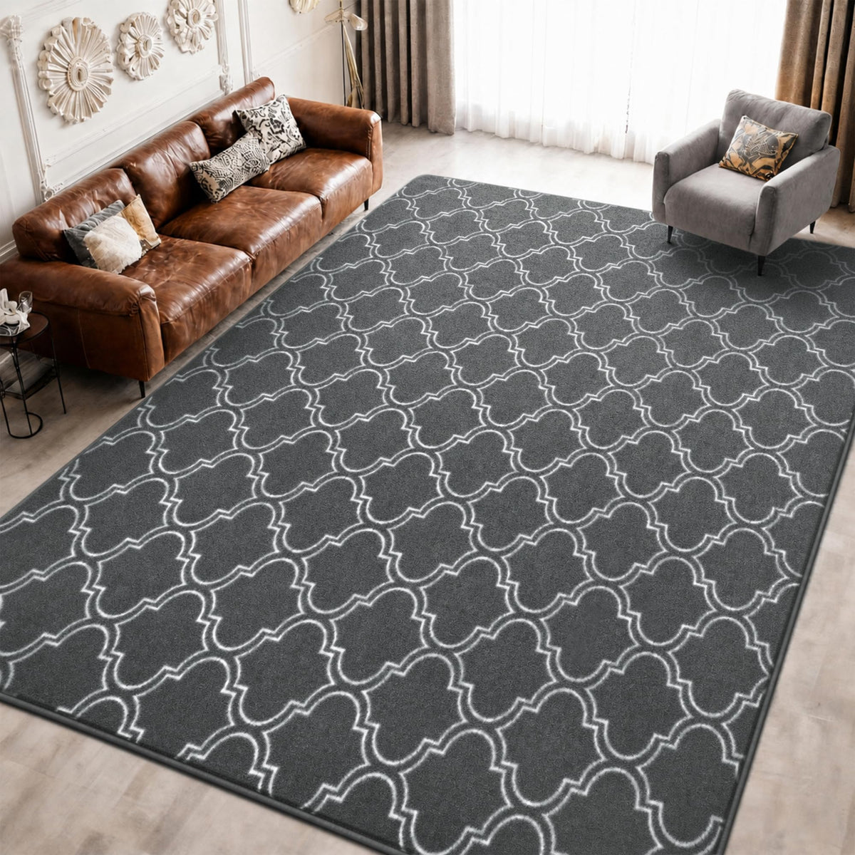 Keeko 4x6 Area Rugs for Living Room,Soft Washable Memory Foam Bedroom Rug