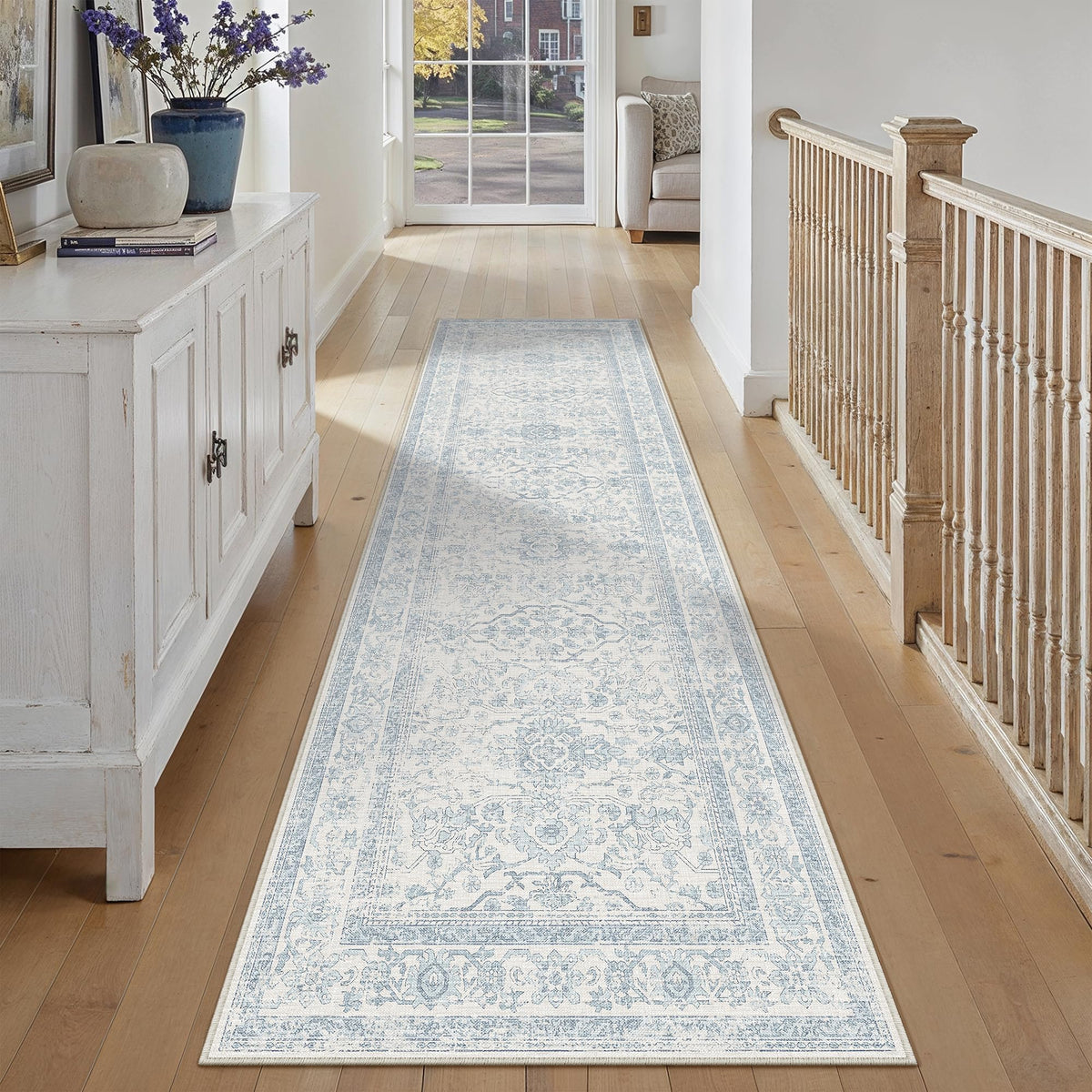 HUGEAR 3x5 Colorful Retro Floral Washable Area Rug for Entryway