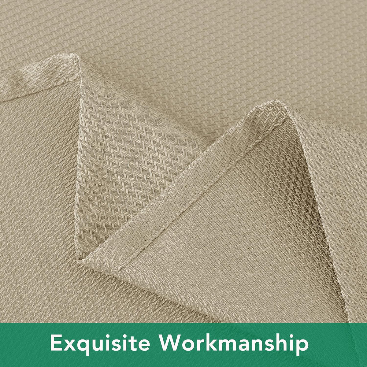 Textured Square Tablecloth-Fabric Spillproof Table Cloths-Natural 54x54"
