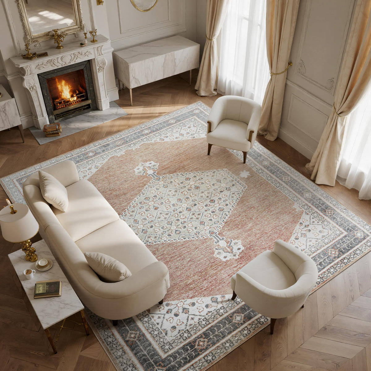 Washable Rugs 8x10 Area Rugs for Living Room,Bedroom,Dining Room,Nursery