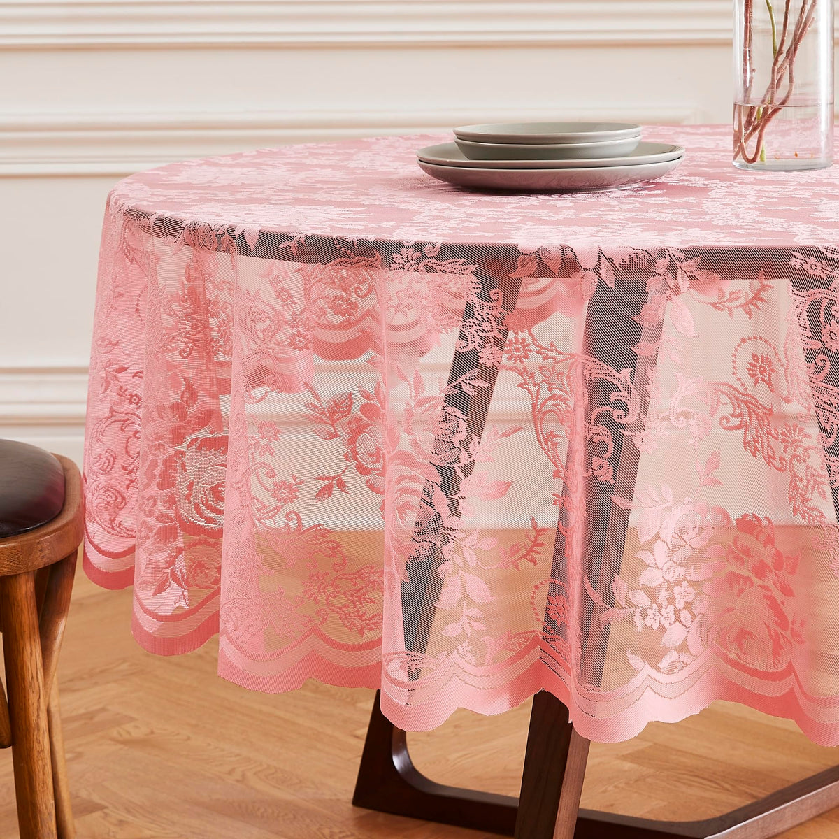 Warm Home Designs 60 x 84 Golden Oval Lace Tablecloth. LTC Linen Oval 84