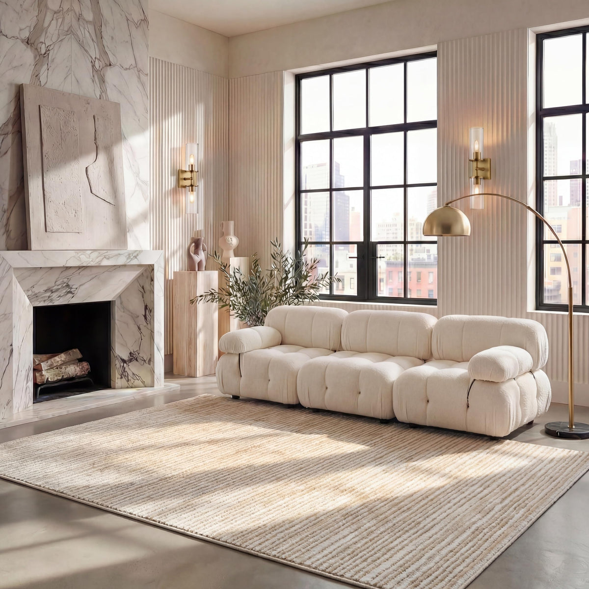 SAFAVIEH Vision Area Rug 8x10 Large, Modern Tonal Brown VSN606E