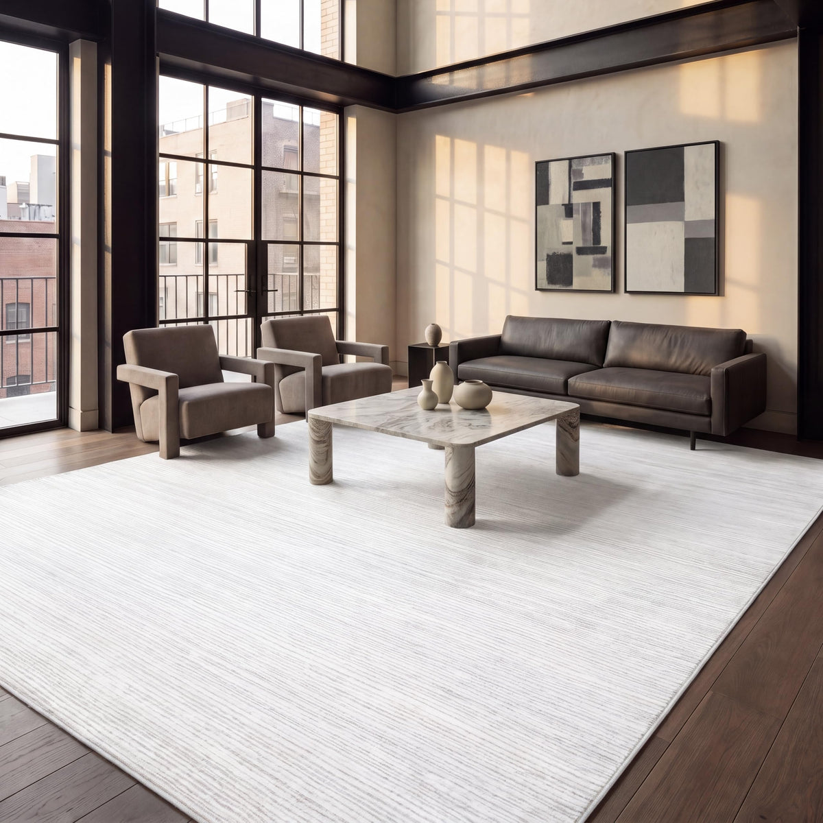 SAFAVIEH Vision Area Rug 8x10 Large, Modern Tonal Brown VSN606E