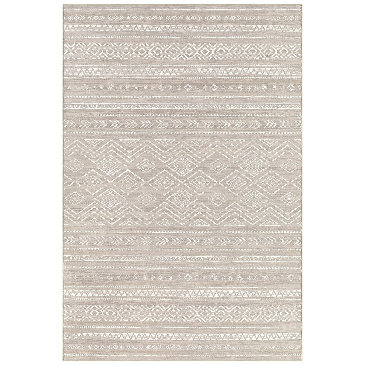 Tortania Area Rug Living Room Rugs - 5x7 Washable Large Soft Neutral Boho Moroccan Bohemian Farmhouse Rug Indoor Floor Carpet for Bedroom Under Dining Table Home Office Decor - Cream Brown