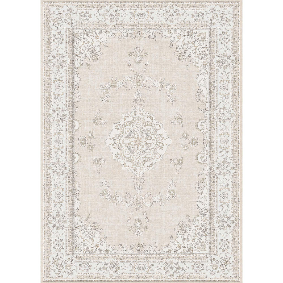 Soft Pink Rug for Girls Room: 5x8 Vintage Washable Carpet Bedroom Nursery