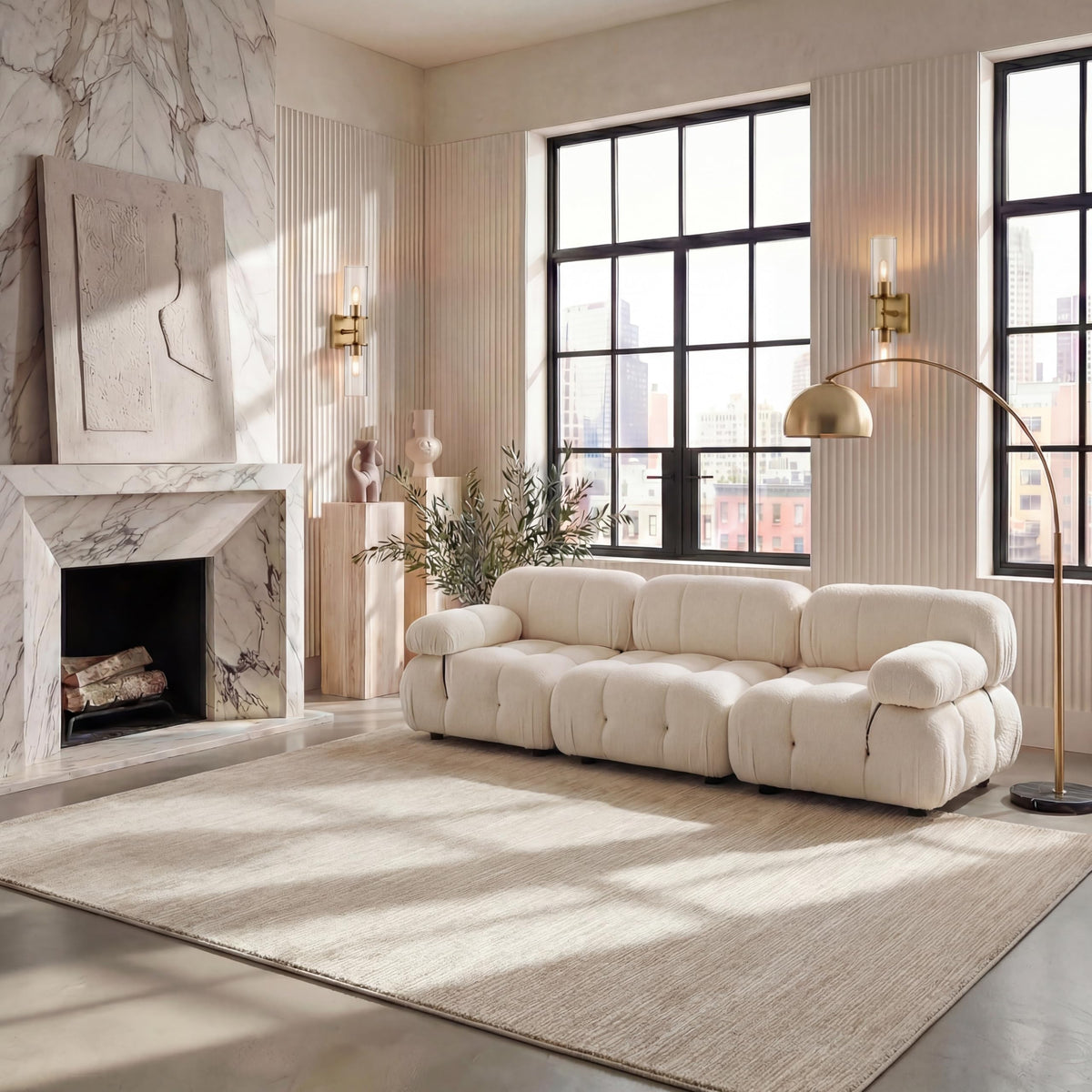 SAFAVIEH Vision Area Rug 8x10 Large, Modern Tonal Brown VSN606E
