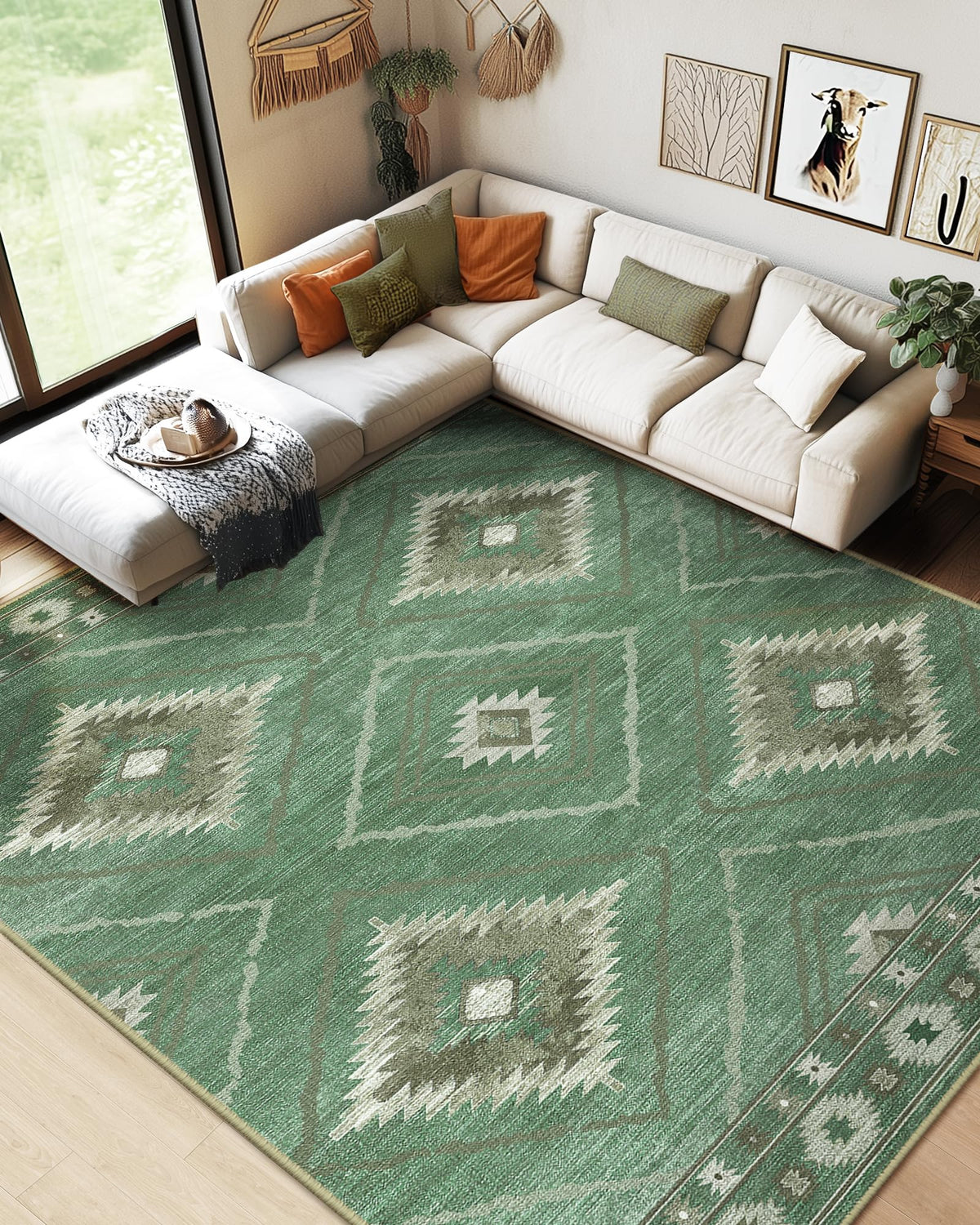 BESTSWEETIE 5'x7' Washable Area Rug for Living Room Bedroom Black