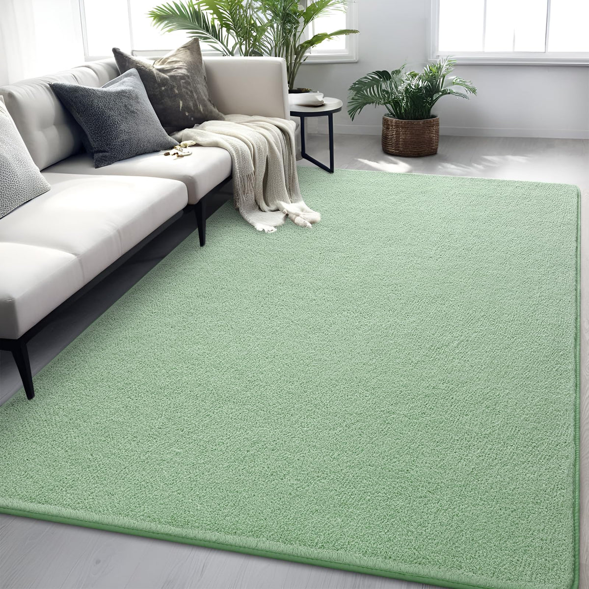 5x7 Black Area Rug Modern Aesthetic Minimalist