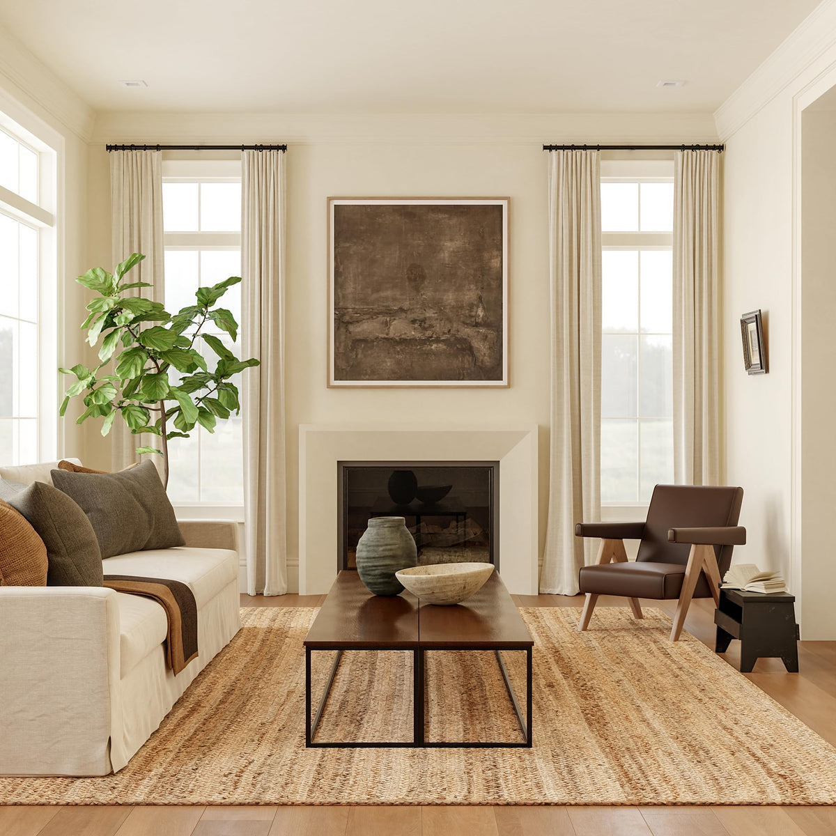 nuLOOM Rigo Natural Solid Flatweave Area Rug, 5' x 8'