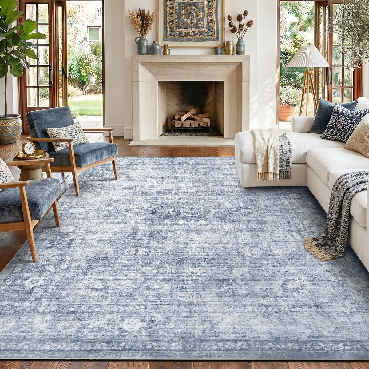 Homemate Washable Rug 8x10 Area Rugs - Vintage Rugs for Living Room
