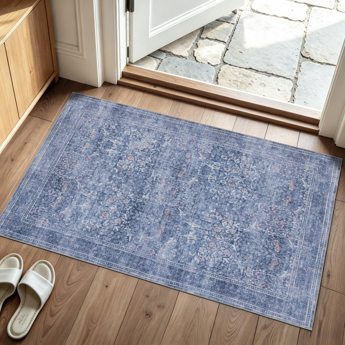 JOLLYVOGUE 5x7 Area Rugs for Living Room, Washable Rug, Beige