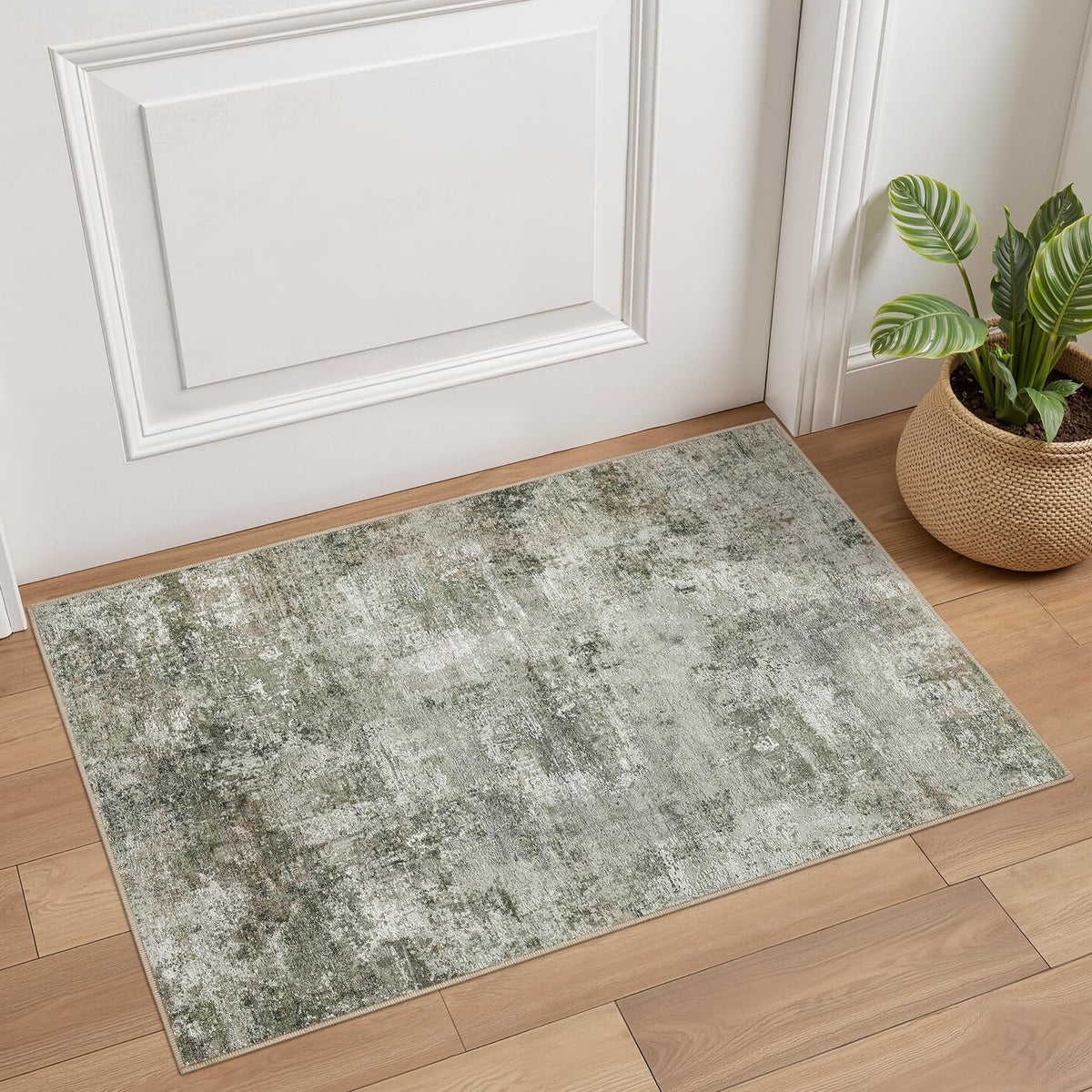 Tortania Area Rug Living Room Rugs - 5x7 Washable Large Soft Neutral Boho Moroccan Bohemian Farmhouse Rug Indoor Floor Carpet for Bedroom Under Dining Table Home Office Decor - Cream Brown