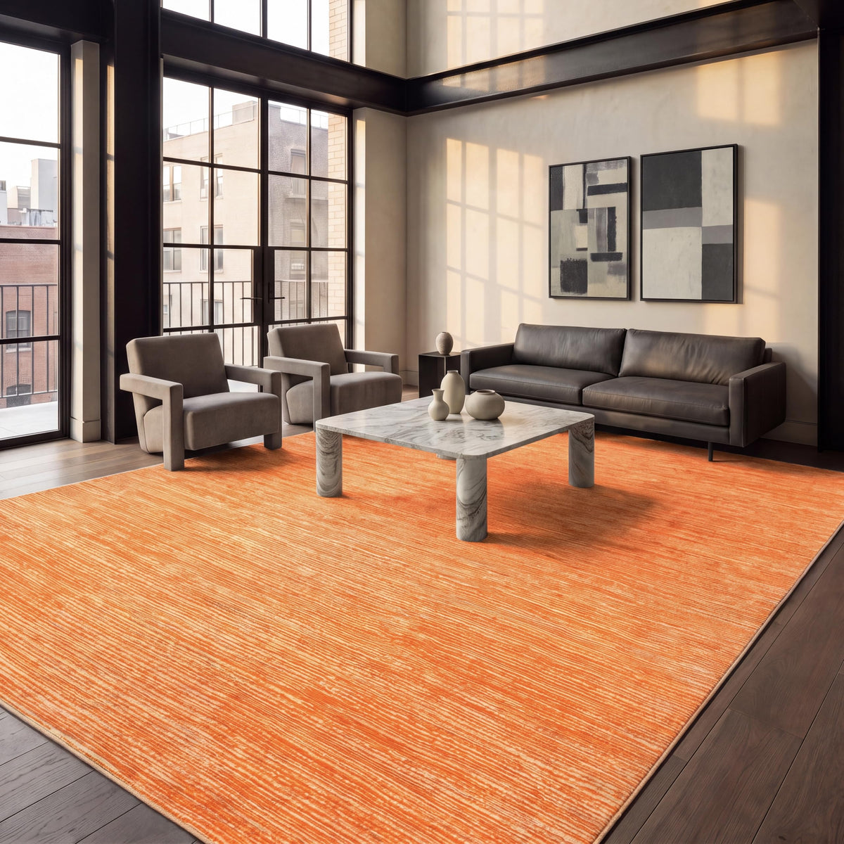 SAFAVIEH Vision Area Rug 8x10 Large, Modern Tonal Brown VSN606E