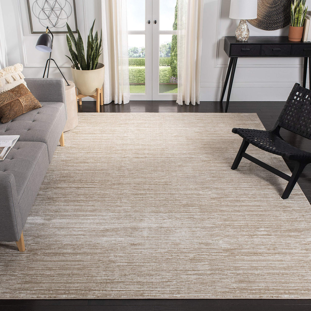 SAFAVIEH Vision Area Rug 8x10 Large, Modern Tonal Brown VSN606E