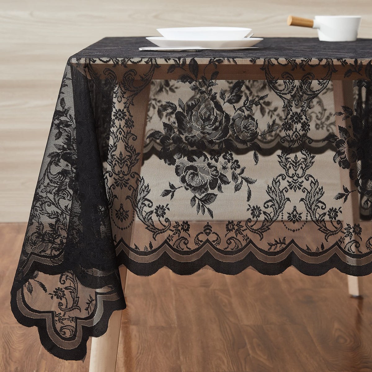Warm Home Designs 60 x 84 Golden Oval Lace Tablecloth. LTC Linen Oval 84