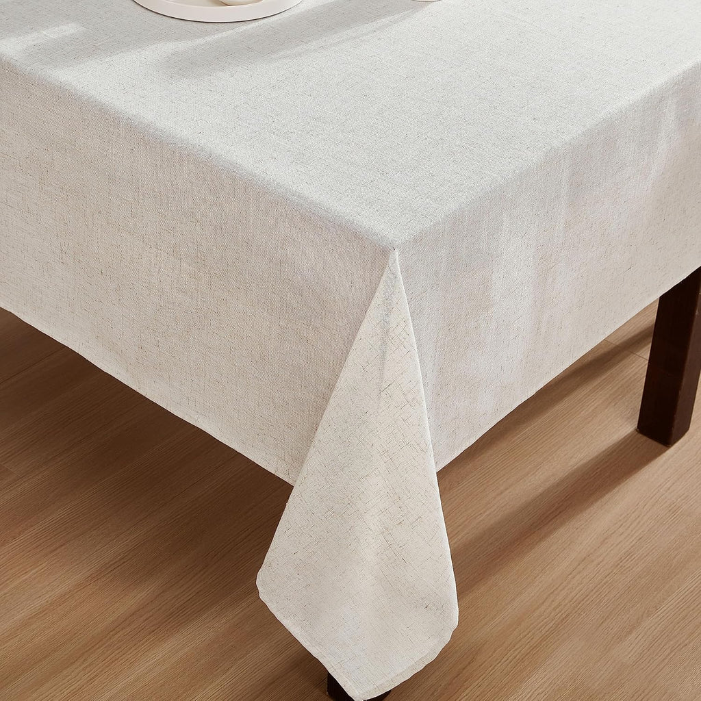 Laura Ashley Dothan Linen Blend Tablecloth, 60" x 84", Taupe